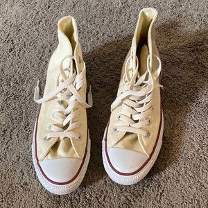 high top off white/ beige converse